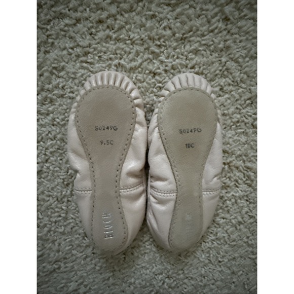 Bloch Girls Pink Ballet Shoes Leather‎ Sole SO249G Giselle Sz 9.5/10 C READ - Picture 4 of 5